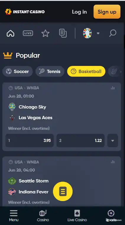 betting markets mobile
