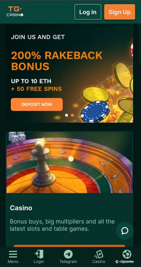 TG casino mobile