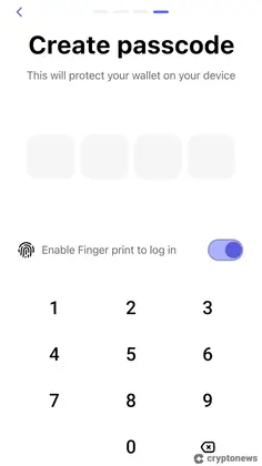 How to set up security code on Best Wallet